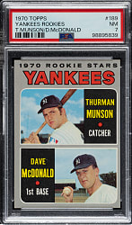 1970 Topps #189 Thurman Munson Rookie PSA NM 7