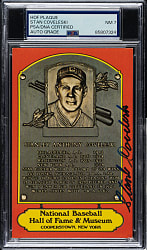 Stan Coveleski Signed Hall of Fame Postcard PSA/DNA NM 7