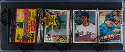 1985 Topps Unopened Rack Pack - Roger Clemens Rookie on Top - BBCE