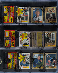1987 Topps Unopened Rack Pack Trio - Barry Bonds and Bo Jackson on Top - BBCE