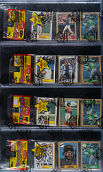 1987 Topps Unopened Rack Pack Collection (4) - Mark McGwire on Top - BBCE