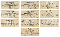 1936 Al Simmons Signed Check Collection (10)