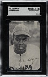 1947 W571 "Homogenized" Bond Bread Jackie Robinson SGC Authentic