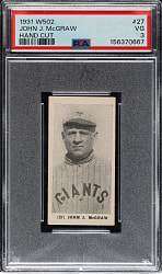 1931 W502 #27 John McGraw PSA VG 3
