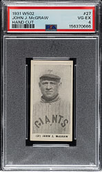 1931 W502 #27 John McGraw PSA VG-EX 4