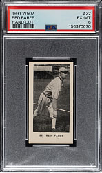 1931 W502 #22 Red Faber PSA EX-MT 6