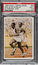 1936 Sidol-Werke Siegel Olympiade #50 Jesse Owens PSA EX+ 5.5