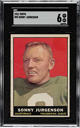 1961 Topps #95 Sonny Jurgenson SGC EX/NM 6