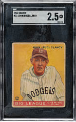1933 R319 Goudey #32 Bud Clancy SGC GOOD+ 2.5