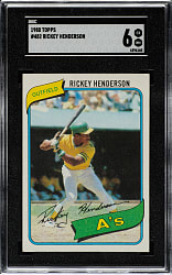 1980 Topps #482 Rickey Henderson Rookie SGC EX/NM 6