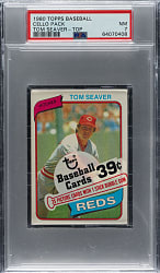 1980 Topps Unopened Cello Pack PSA NM 7 - Tom Seaver on Top