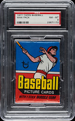 1977 Topps Unopened Wax Pack PSA NM-MT 8