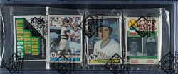 1979 Topps Unopened Rack Pack - Maris/Aaron Home Run Leaders on Top and Pete Rose on Back - BBCE