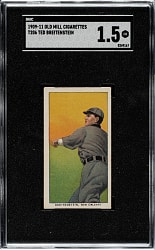 1909-1911 T206 White Border Ted Breitenstein Southern Leaguer SGC FAIR 1.5 - Old Mill Back