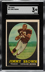 1958 Topps Football #62 Jim Brown Rookie SGC VG 3