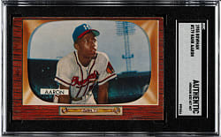 1955 Bowman #179 Hank Aaron SGC Authentic