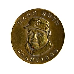 1935 Quaker Oats Champions Babe Ruth Metal Pin