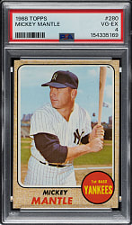 1968 Topps #280 Mickey Mantle PSA VG-EX 4