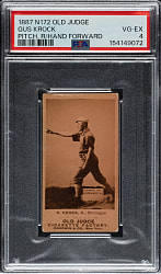 1889 N172 Old Judge Gus Krock PSA VG-EX 4