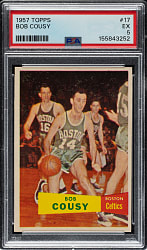 1957-1958 Topps Basketball #17 Bob Cousy Rookie PSA EX 5