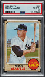 1968 Topps #280 Mickey Mantle PSA EX-MT+ 6.5