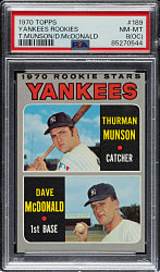 1970 Topps #189 Thurman Munson Rookie PSA NM-MT 8 (OC)