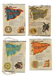 Circa 1910 S23 "College Flag, Song, Seal, Yell" Large Tobacco Silks Collection (16)
