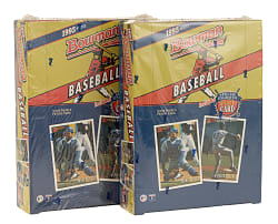 1993 Bowman Factory-Sealed Unopened Hobby Box Pair (2 Boxes, 48 Packs) - Derek Jeter Rookie Year