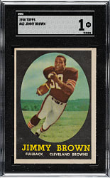 1958 Topps Football #62 Jim Brown Rookie SGC POOR 1