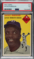 1954 Topps #10 Jackie Robinson PSA VG 3