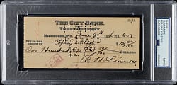1936 Al Simmons Signed Check PSA/DNA MINT 9