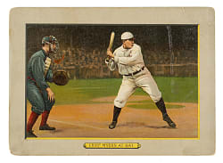 1911 T3 Turkey Red #50 Chief Myers At Bat