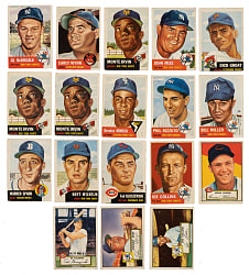 1952 and 1953 Topps Collection (36) Including Warren Spahn, Early Wynn, and Phil Rizzuto