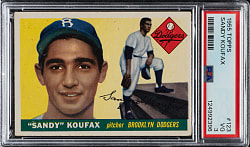 1955 Topps #123 Sandy Koufax Rookie PSA VG 3