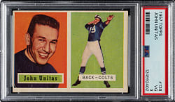 1957 Topps Football #138 Johnny Unitas Rookie PSA VG 3