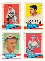1959 to 1961 Fleer Collection (61) Including Ted Williams, Christy Mathewson, and Lou Gehrig