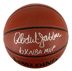 Kareem Abdul-Jabbar Signed Basketball with "6x NBA MVP" Inscription - JSA
