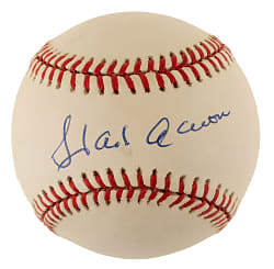 Hank Aaron Single-Signed Baseball - JSA