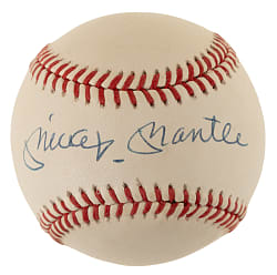 Mickey Mantle Single-Signed Baseball - JSA