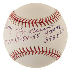 Yogi Berra Single-Signed Baseball with Multiple Inscriptions PSA/DNA MINT 9