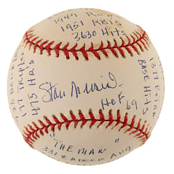 Stan Musial Signed Limited-Edition Stat Baseball - Beckett