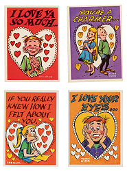 1959 and 1960 Topps "Funny Valentine" Complete Set Pair (2 Sets, 132 Cards)