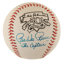 Pee Wee Reese Single-Signed Baseball with "The Captain" Inscription - PSA/DNA