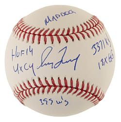 Greg Maddux Single-Signed Baseball with Multiple Inscriptions - Beckett