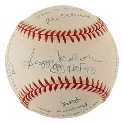 Reggie Jackson Single-Signed Limited-Edition Stat Baseball - JSA