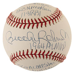 Brooks Robinson Single-Signed Limited-Edition Stat Baseball - JSA
