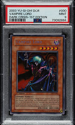2003 Yu-Gi-Oh! Dark Crisis 1st Edition #000 Vampire Lord Secret Rare Holographic PSA MINT 9