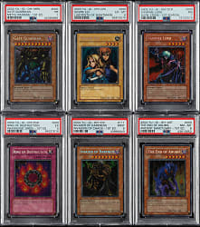 2002 to 2004 Yu-Gi-Oh! Secret Rare PSA-Graded Collection (6)