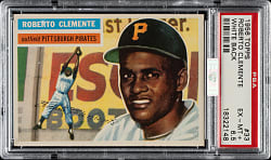 1956 Topps #33 Roberto Clemente White Back PSA EX-MT+ 6.5