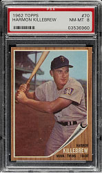 1962 Topps #70 Harmon Killebrew PSA NM-MT 8